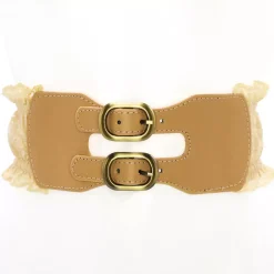 JEANS Vyöt>Stretchvyö pitsillä beige