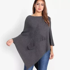 JEANS Plus!></noscript>TLL Star neuleponcho t.harmaa