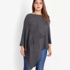 JEANS Plus!></noscript>TLL Star neuleponcho t.harmaa