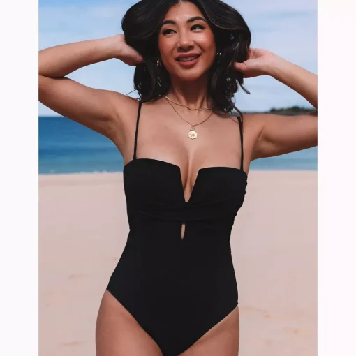 JEANS Uima-asut>Twist Front uimapuku musta
