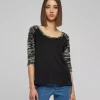 JEANS Pitkähihaiset Paidat | Plus!>Urban Classics 3/4 CT Raglan paita musta