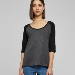 JEANS Pitkähihaiset Paidat | Plus!>Urban Classics 3/4 CT Raglan paita harmaa