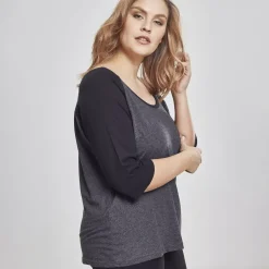JEANS Pitkähihaiset Paidat | Plus!></noscript>Urban Classics 3/4 CT Raglan paita harmaa