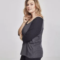 JEANS Pitkähihaiset Paidat | Plus!></noscript>Urban Classics 3/4 CT Raglan paita harmaa