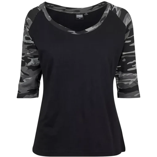 JEANS Pitkähihaiset Paidat | Plus!>Urban Classics 3/4 CT Raglan paita musta