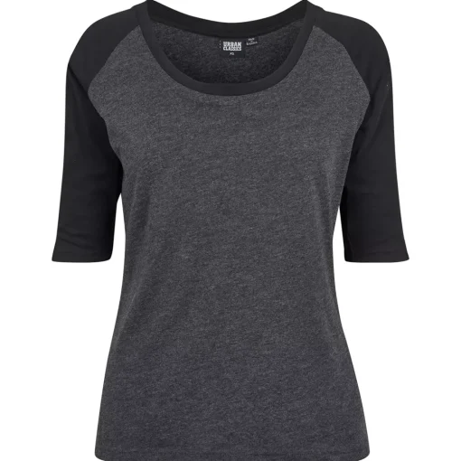 JEANS Pitkähihaiset Paidat | Plus!>Urban Classics 3/4 CT Raglan paita harmaa