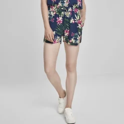 JEANS Shortsit Ja Caprit>Urban Classics AOP Viscose Resort shortsit navy/kukkakuvio