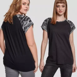 JEANS Lyhythihaiset Paidat Ja Topit | Plus!>Urban Classics CT Raglan t-paita musta