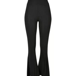JEANS Housut></noscript>Urban Classics High Waist Rib Flared housut musta