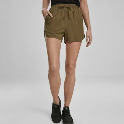 JEANS Shortsit Ja Caprit>Urban Classics Viscose Resort shortsit oliivi
