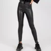 JEANS Leggingsit>Viton Becky PU thermoleggingsit musta