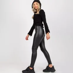 JEANS Leggingsit></noscript>Viton Becky PU thermoleggingsit musta