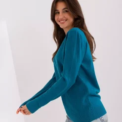 JEANS Pitkähihaiset Paidat></noscript>Wool Fashion Emila neulospaita petrooli