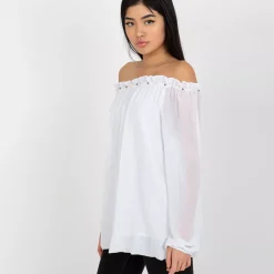 JEANS Pitkähihaiset Paidat>Yups Destiny off shoulder paita valkoinen